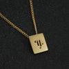 Stainless Steel Square 12 Constellation Three Dimensional Electroplated Unisex Necklace