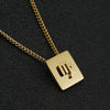 Stainless Steel Square 12 Constellation Three Dimensional Electroplated Unisex Necklace