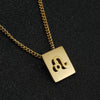 Stainless Steel Square 12 Constellation Three Dimensional Electroplated Unisex Necklace