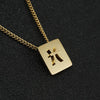 Stainless Steel Square 12 Constellation Three Dimensional Electroplated Unisex Necklace
