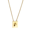 Stainless Steel Square 12 Constellation Three Dimensional Electroplated Unisex Necklace