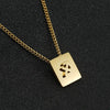 Stainless Steel Square 12 Constellation Three Dimensional Electroplated Unisex Necklace