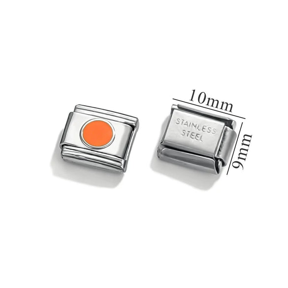 Stainless Steel Square Dot Enamel Elastic Diy Bracelet With Electroplating Fashion Geometric Style