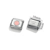 Stainless Steel Square Dot Enamel Elastic Diy Bracelet With Electroplating Fashion Geometric Style