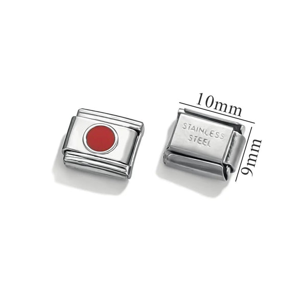 Stainless Steel Square Dot Enamel Elastic Diy Bracelet With Electroplating Fashion Geometric Style