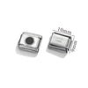 Stainless Steel Square Dot Enamel Elastic Diy Bracelet With Electroplating Fashion Geometric Style