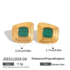 Stainless Steel Square Electroplated Earrings