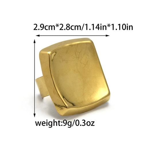 Stainless Steel Square Electroplated Women's Light Luxury Retro Fashion Geometric Ear Jewelry
