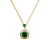 Stainless Steel Square Emerald Fashion Light Luxury Elegant Gorgeous Diamond Unisex Allmatch Clavicle Chain With Animal Zodiac Pattern