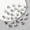 Stainless Steel Square Fashion Beaded Necklace Accessories With Threedimensional English Letters Perforated And Electroplating Process