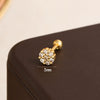 Stainless Steel Square Geometric Heart Shape Flower Electroplated Women's Earrings For Cartilage Piercing