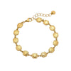 Stainless Steel Square Hammered Gold Electroplated Women's Bracelet