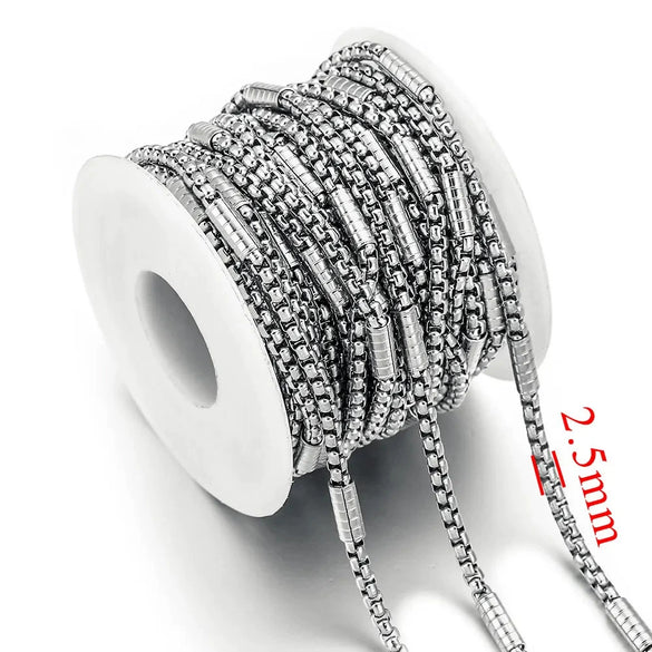 Stainless Steel Square Hiphop Style Totem Pattern Electroplated Diy Jewelry Chain Making Supplies For Necklace And Bracelet