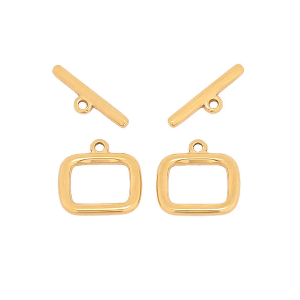 Stainless Steel Square Oil Pressure Ot Jewelry Tail Buckle Electroplated Diy Bracelet Connection Buckle Accessories
