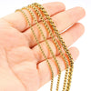 Stainless Steel Square Pearl Box Chain Electroplated Jewelry Chain For Necklace And Bracelet
