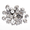 Stainless Steel Square Pendant Necklace And Diy Earrings Accessories With Sapphire Blue Glass Crystal Electroplating
