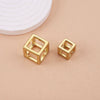 Stainless Steel Square Rubik's Cube Pendant Necklace Electroplated Jewelry Accessories