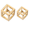 Stainless Steel Square Rubik's Cube Pendant Necklace Electroplated Jewelry Accessories