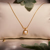 Stainless Steel Square White Motherofpearl Pendant Necklace Electroplating Women's Fashion Style