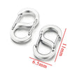 Stainless Steel Sshaped And 8Shaped Buckle Accessories With Electroplating Treatment