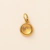 Stainless Steel Star And Drop Shape Pendant Necklace With Vacuum Electroplated 18K Gold Color And Zirconium Birthstone