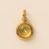 Stainless Steel Star And Drop Shape Pendant Necklace With Vacuum Electroplated 18K Gold Color And Zirconium Birthstone