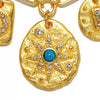 Stainless Steel Star And Drop Shape Pendant With Vacuum Plating And Electroplating For Myth And Magic Style