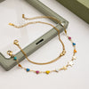 Stainless Steel Star Bracelet Set For Women Electroplated Hand Jewelry
