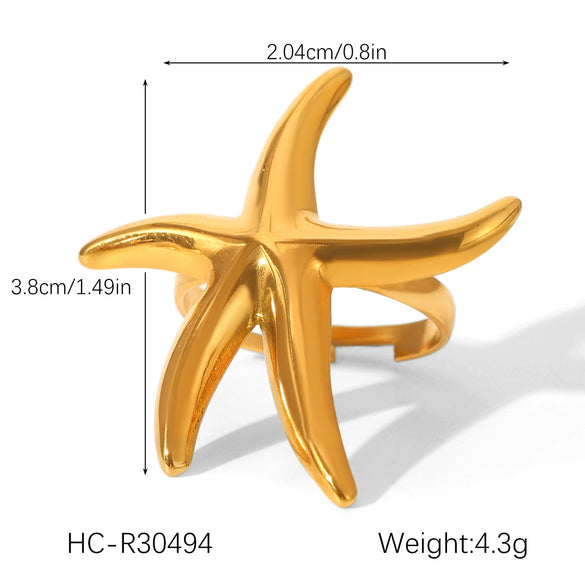 Stainless Steel Star Geometric Style Electroplated Earrings