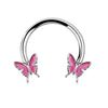Stainless Steel Star Pattern Electroplated Nose Ring Ear Bone Ring Piercing Horseshoe Ring