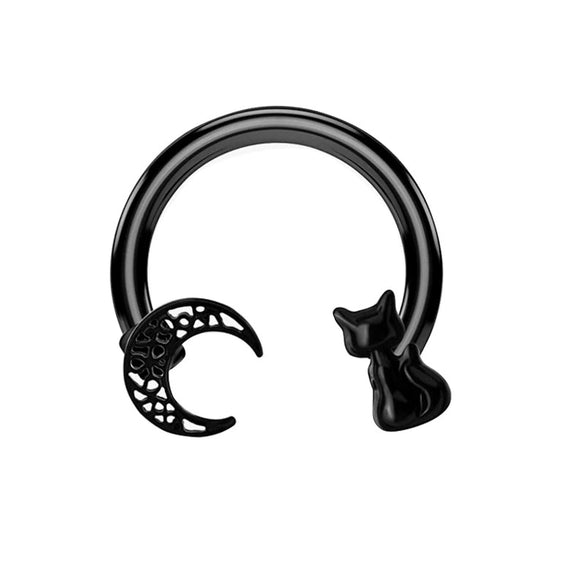 Stainless Steel Star Pattern Electroplated Nose Ring Ear Bone Ring Piercing Horseshoe Ring