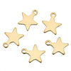 Stainless Steel Star Pendant Bracelet And Necklace Accessories With Electroplating Treatment