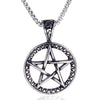 Stainless Steel Star Pendant Necklace For Men Simple Cast Jewelry With Six Pointed And Five Pointed Star Design