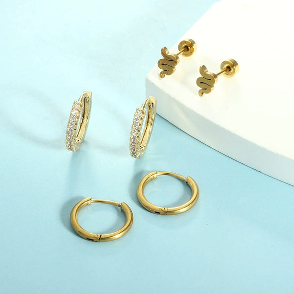 Stainless Steel Star Shape Earrings For Women