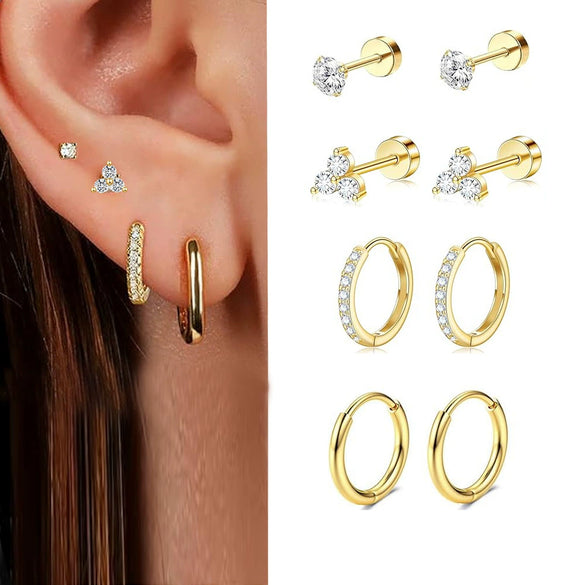 Stainless Steel Star Shape Earrings For Women