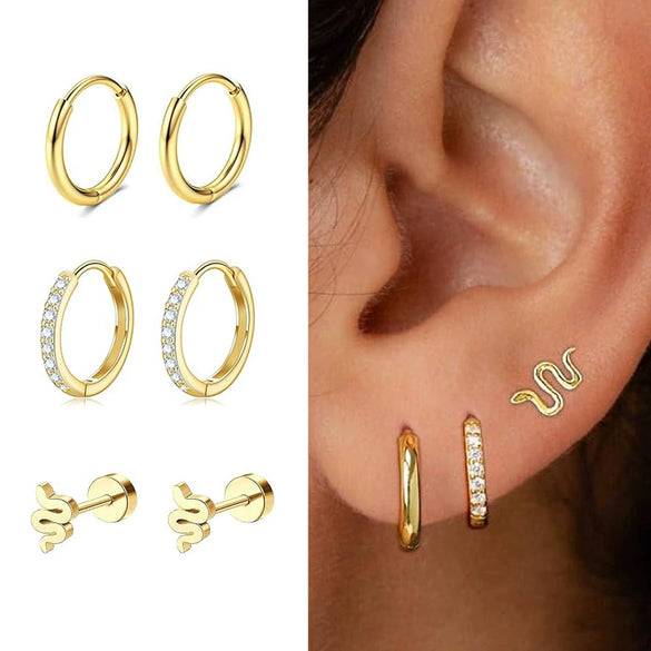 Stainless Steel Star Shape Earrings For Women