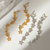 Stainless Steel Star Shape Electroplated Women's Earrings