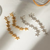 Stainless Steel Star Shape Electroplated Women's Earrings