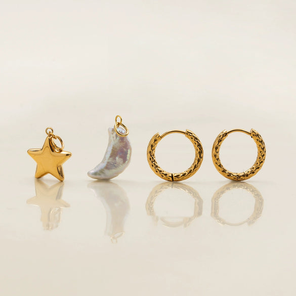 Stainless Steel Star Shape Light Luxury Electroplated Ear Cuffs For Women