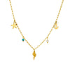 Stainless Steel Starfish Anchor Conch Pendant Necklace With Box Chain Electroplated For Women Personality Animal Style