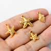 Stainless Steel Starfish And Conch Jewelry Accessories For Bracelet Making With Electroplating Process