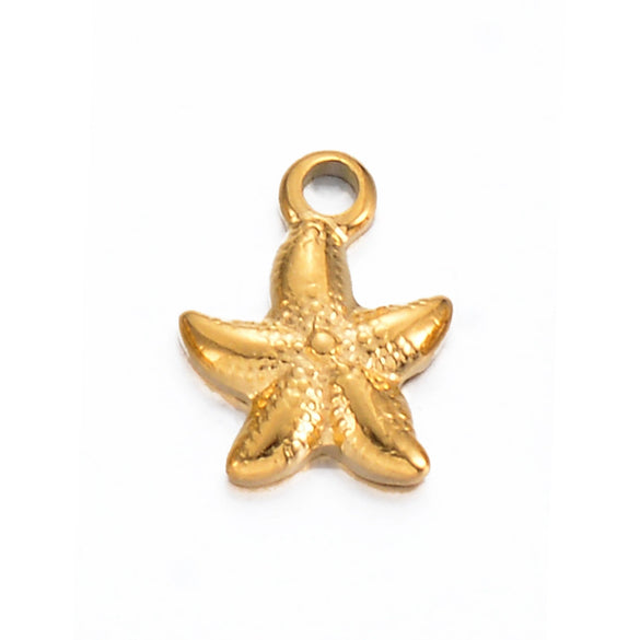 Stainless Steel Starfish And Conch Jewelry Accessories For Bracelet Making With Electroplating Process