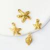 Stainless Steel Starfish And Conch Jewelry Accessories For Bracelet Making With Electroplating Process