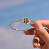 Stainless Steel Starfish Flower Shell Opening Fine Circle Bracelet With Electroplating Design