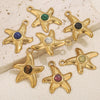 Stainless Steel Starfish Jewelry Pendant Necklace Electroplated Ocean Series