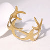 Stainless Steel Starfish Open Bracelet For Women Goldplated Electroplated Simple Animal Style Highend Jewelry