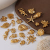 316L Stainless Steel Starfish Pendant Necklace Electroplated Marine Life Fashion Jewelry