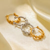 Stainless Steel Starshaped Electroplated Women's Earrings Light Luxury And Highend Nonfading Geometric Pattern