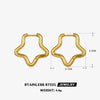 Stainless Steel Starshaped Electroplated Women's Earrings