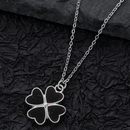 Stainless Steel Steel Elegant Four Leaf Clover Chain Pendant Necklace